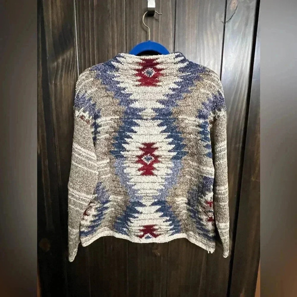 Vintage Hand Knit Coastal Grandma Eclectic Grandpa Cosby Sweater-Size: Medium - Picture 5 of 7